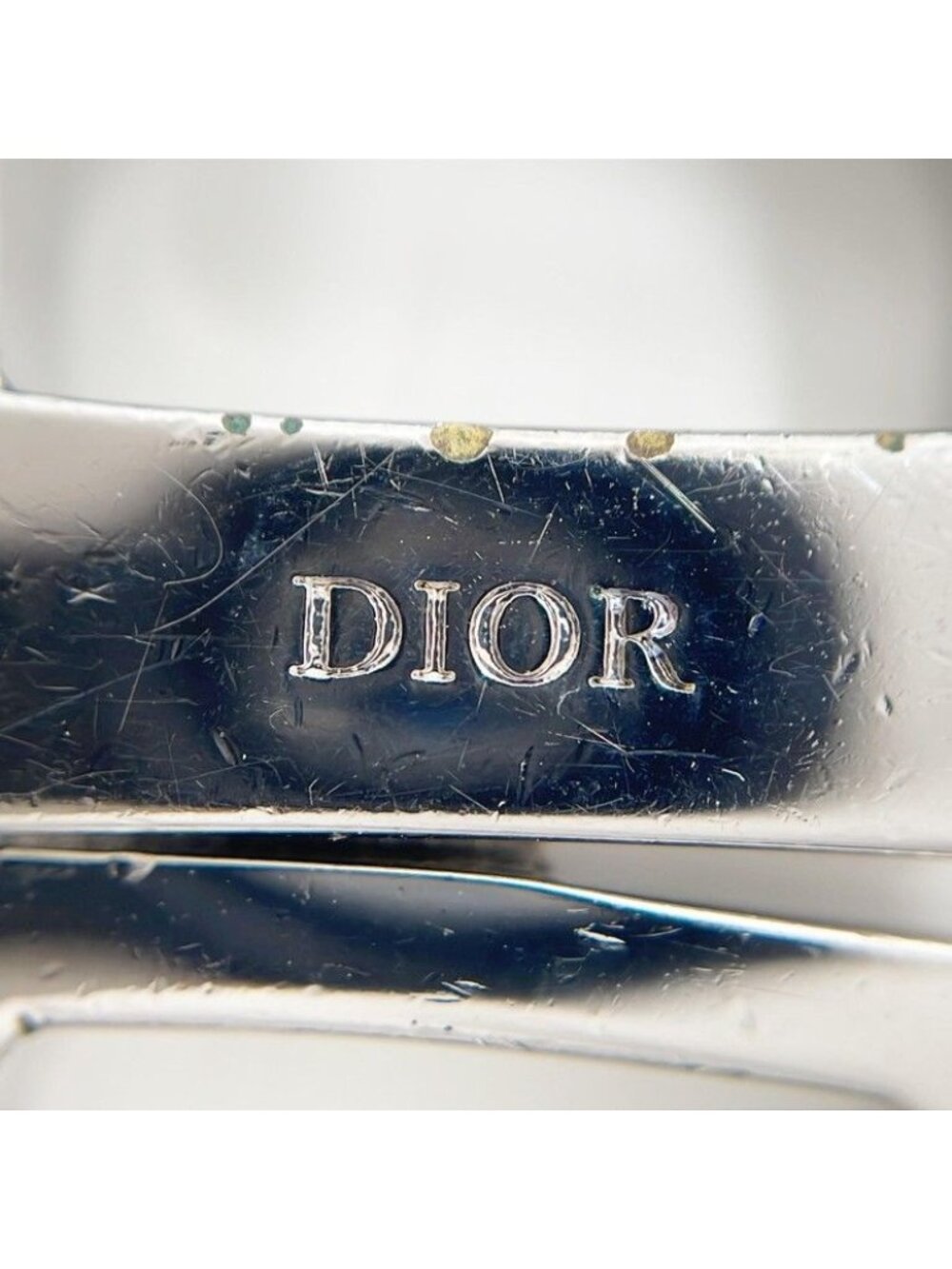 Dior Necklace Chain Link Silver Metal CD Logo - Picture 4 of 5